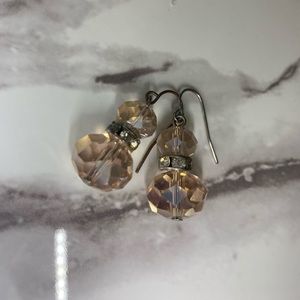 Pink crystal earrings